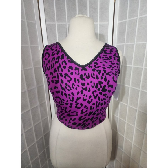 NWT Lane Bryant LIVI Animal Print V-Neck Crop Tank Top Plus Size: 14/16 (1X) - Picture 5 of 5